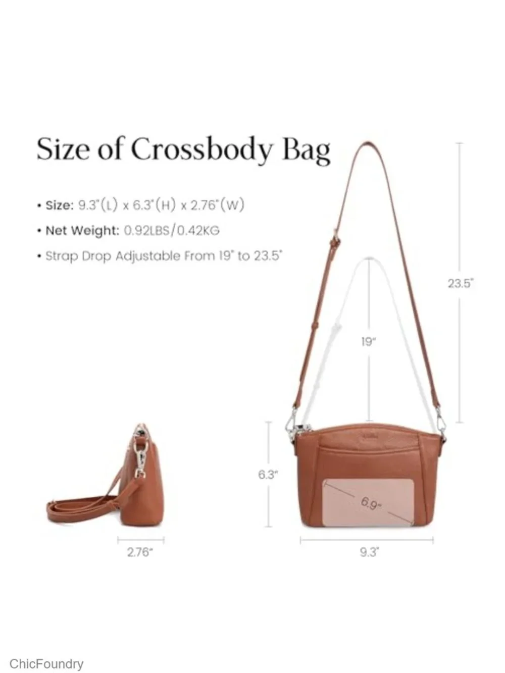 Genuine Leather Anti-Theft Small Crossbody Bag RFID Blocking